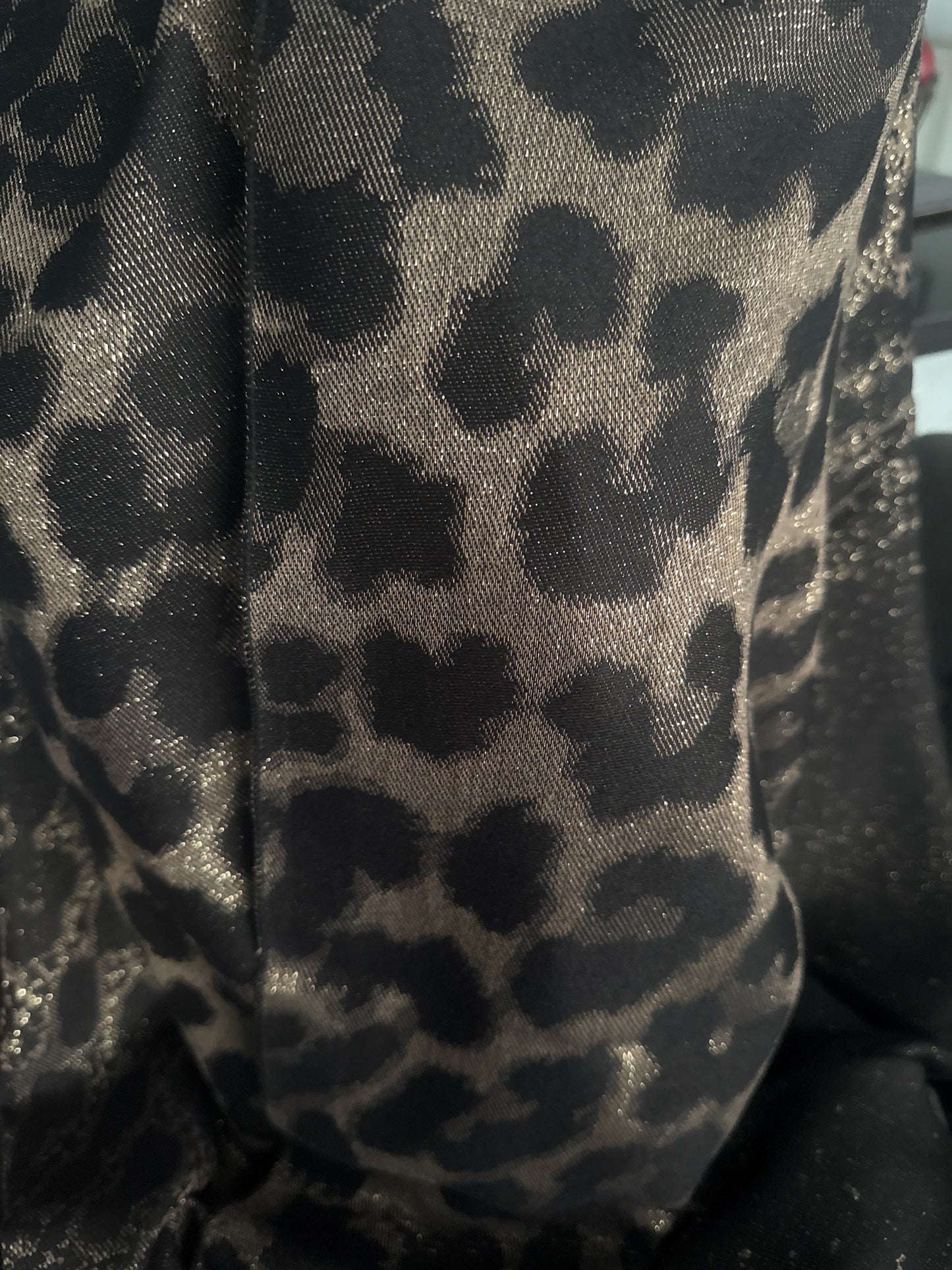 Sparkle ombré effect animal print scarf