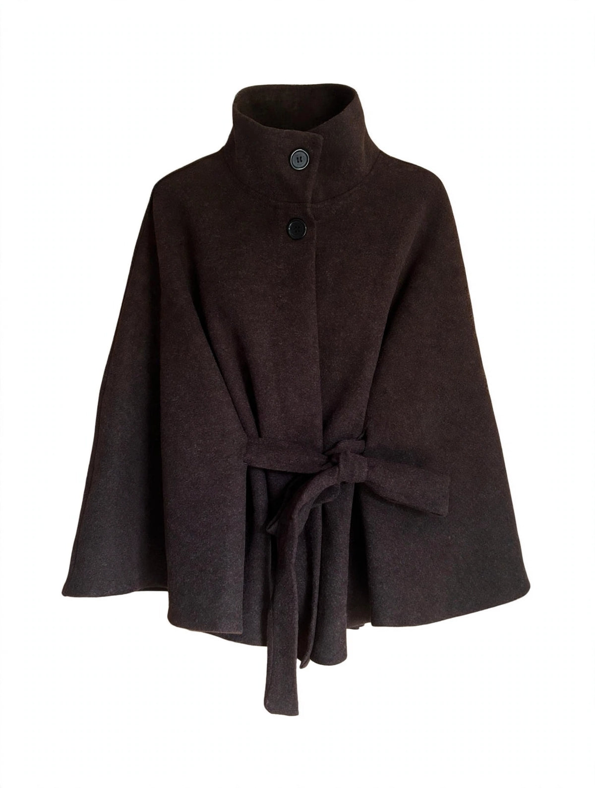 Kensington Tweed-Effect Bow Cape with Action Sleeves