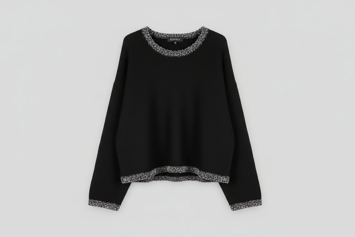Soft knit silver detail jumper