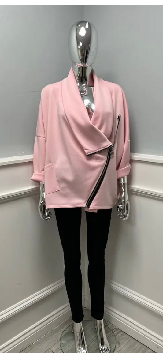 Zipper Asymmetrical Sweater