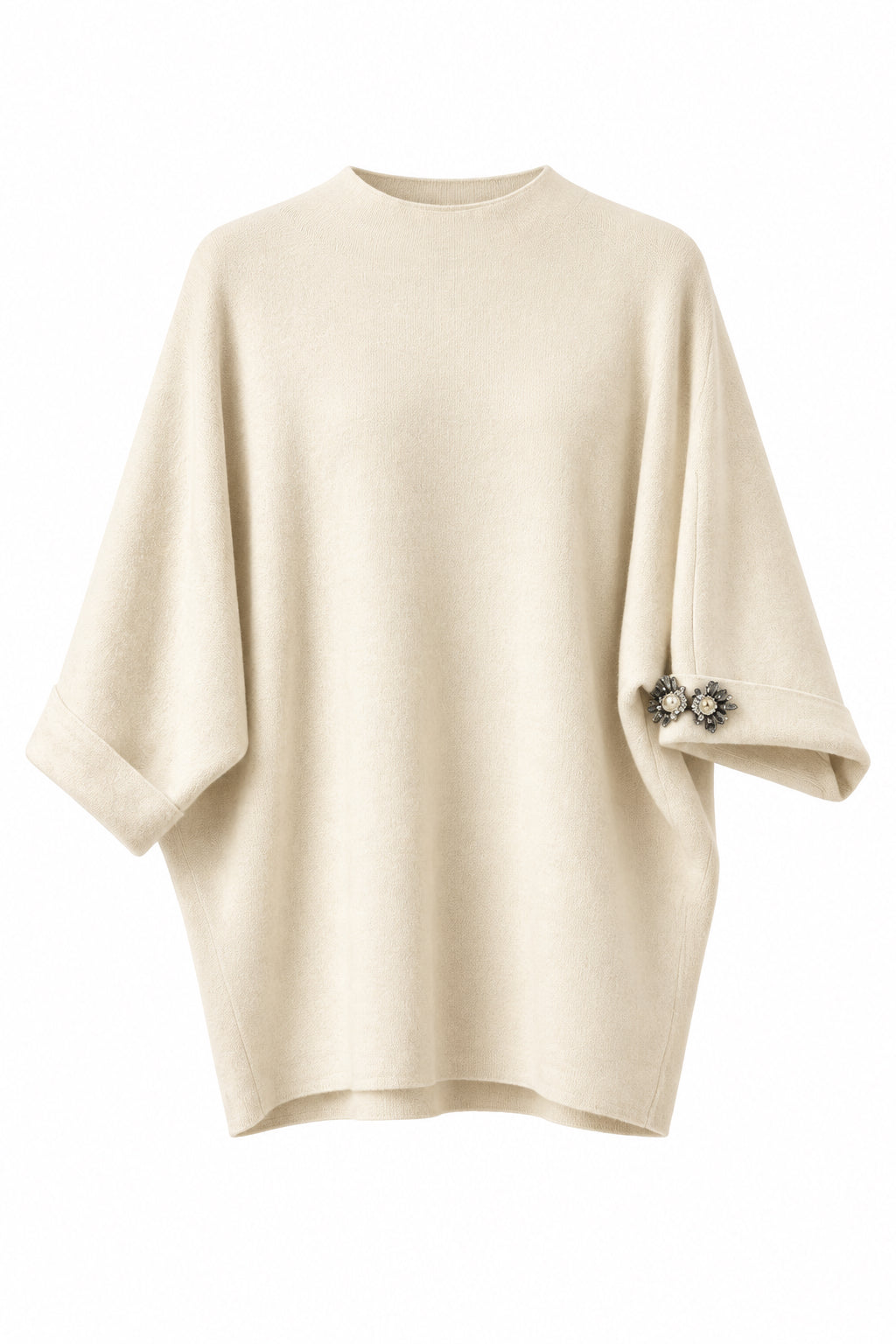 The Amara Diamante Sleeve Batwing Knit