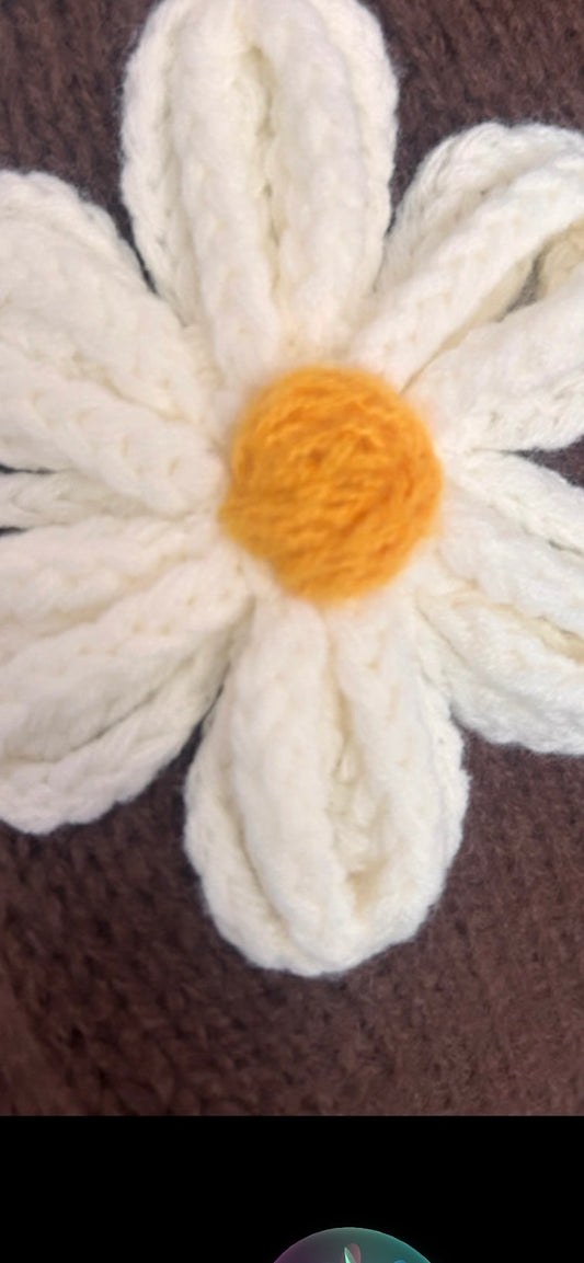 Daisy Embroidery Knitted Jumper - Luzabelle