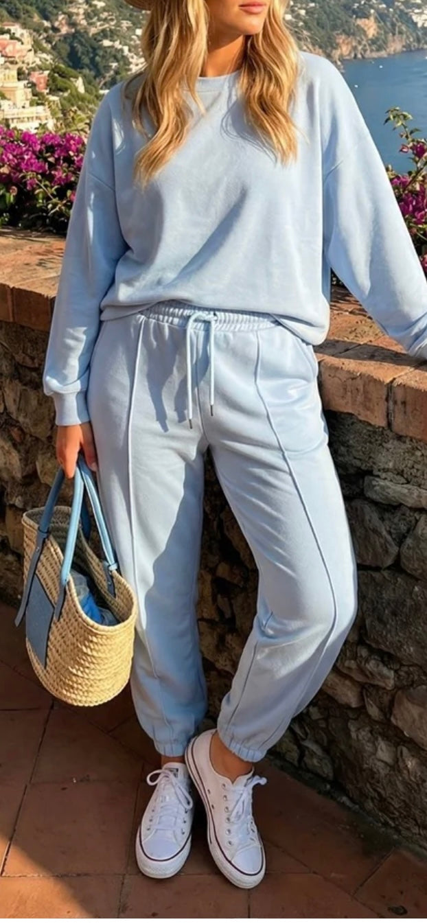 Fleece Lined Coordinated Suit - Carrot Bottom Two-Piece Set