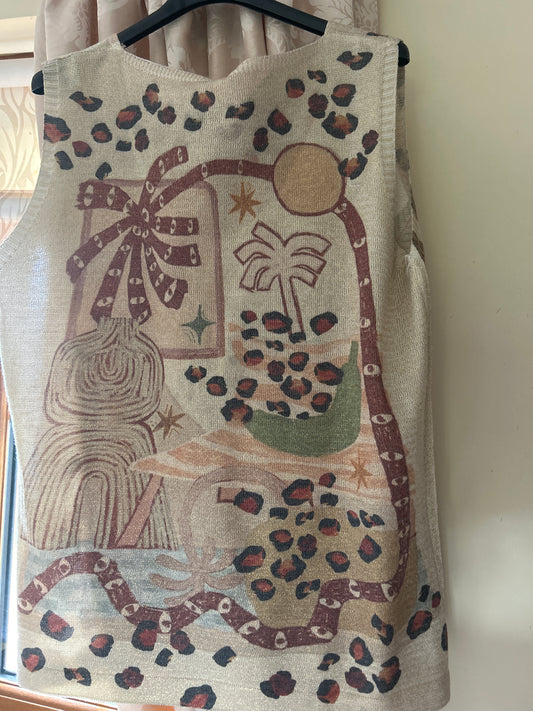 Animal print vest top