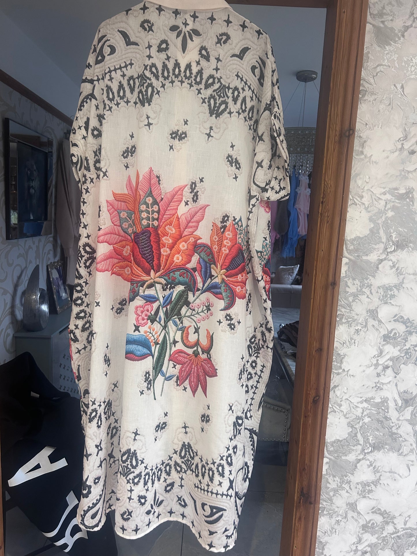 Floral oversized shirt dress