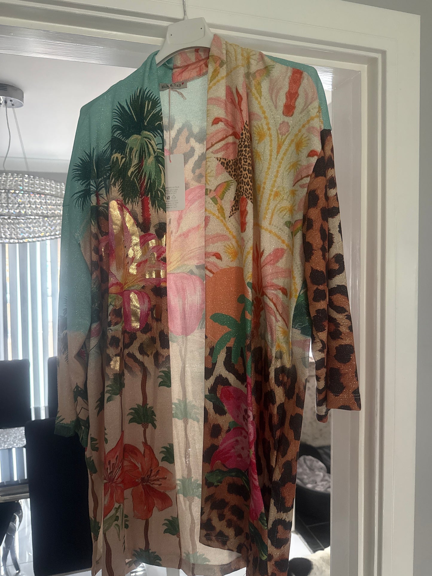 Flower back open jacket