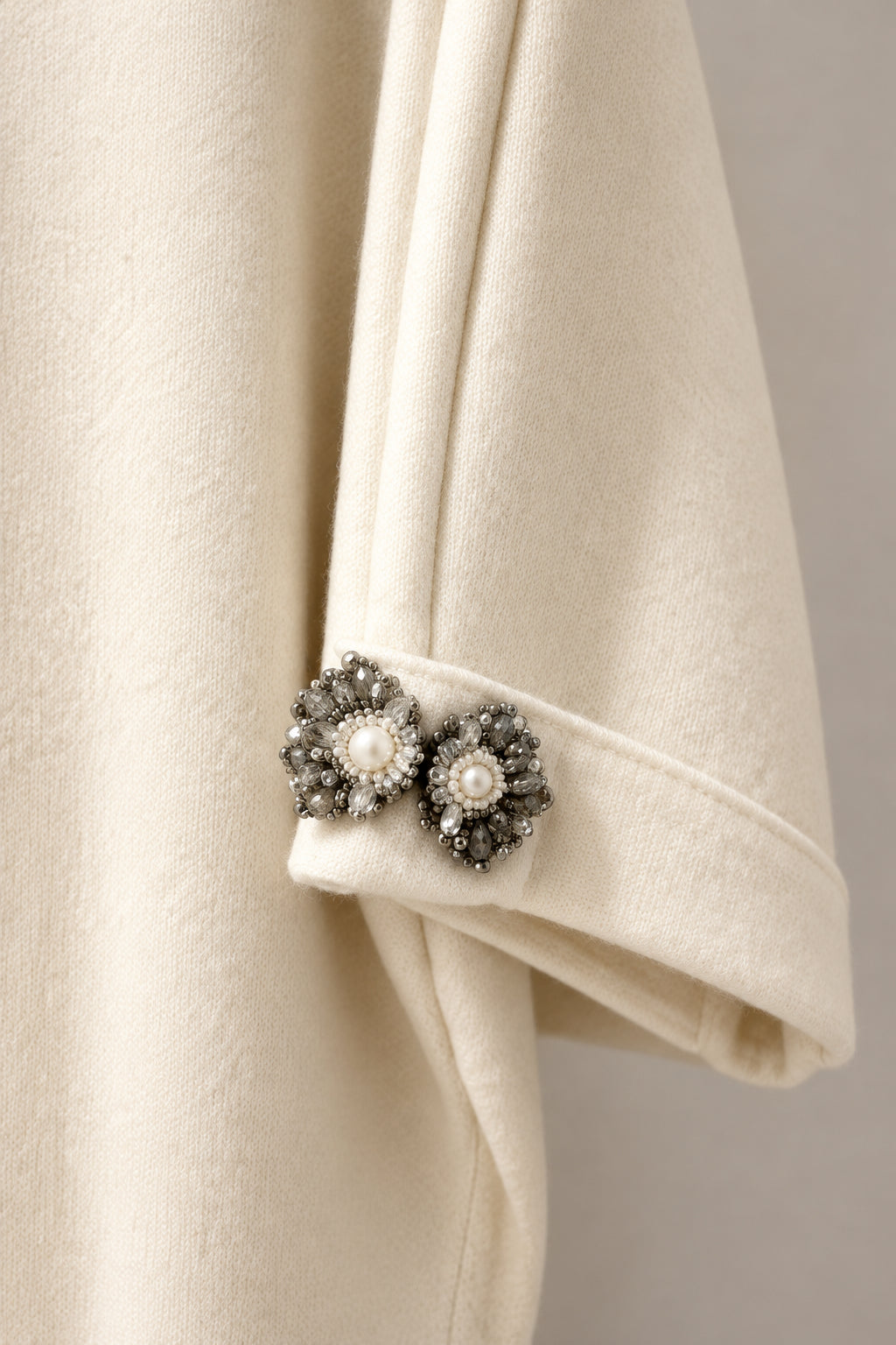 The Amara Diamante Sleeve Batwing Knit