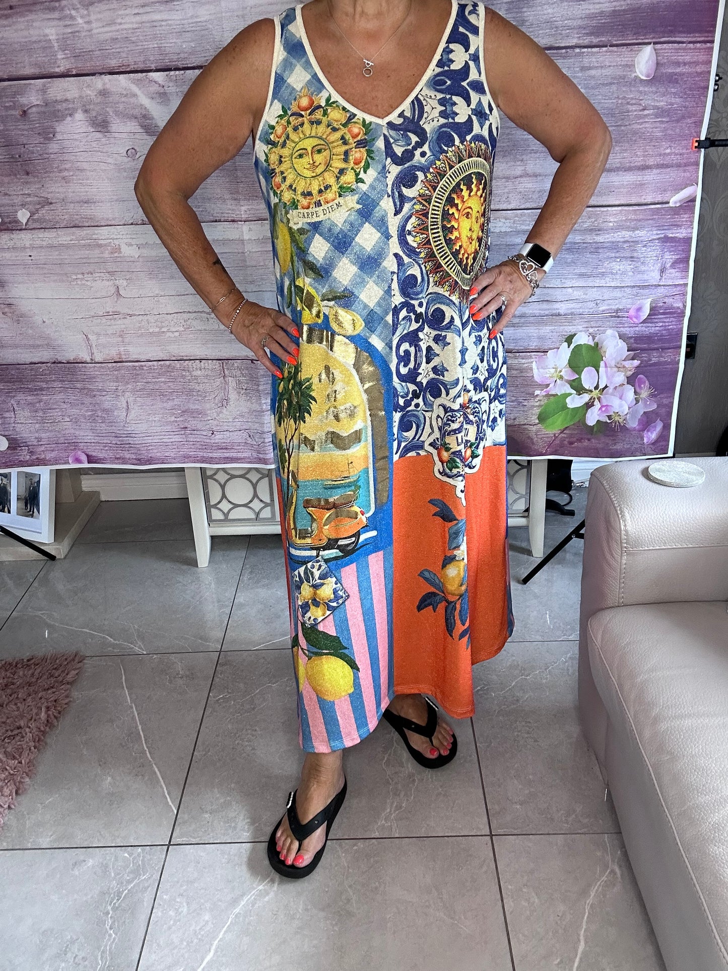 Sleeveless CARPE DIEM dress