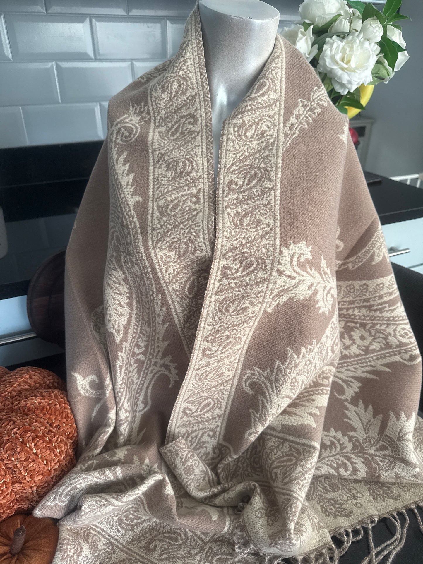 Paisley print scarf