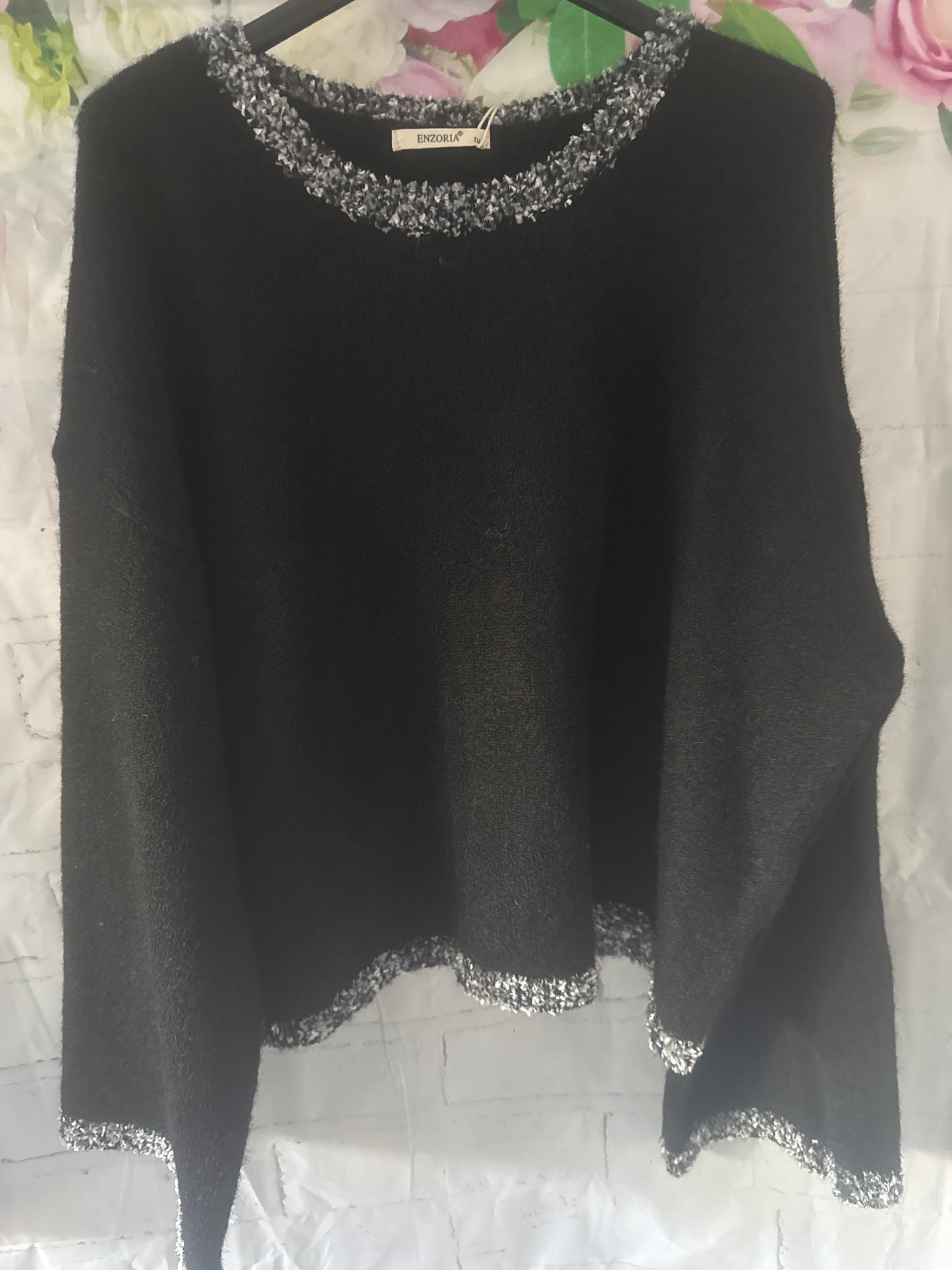 Soft knit silver detail jumper