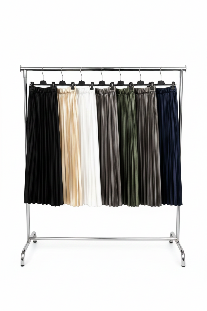 Ava pleated midi skirt
