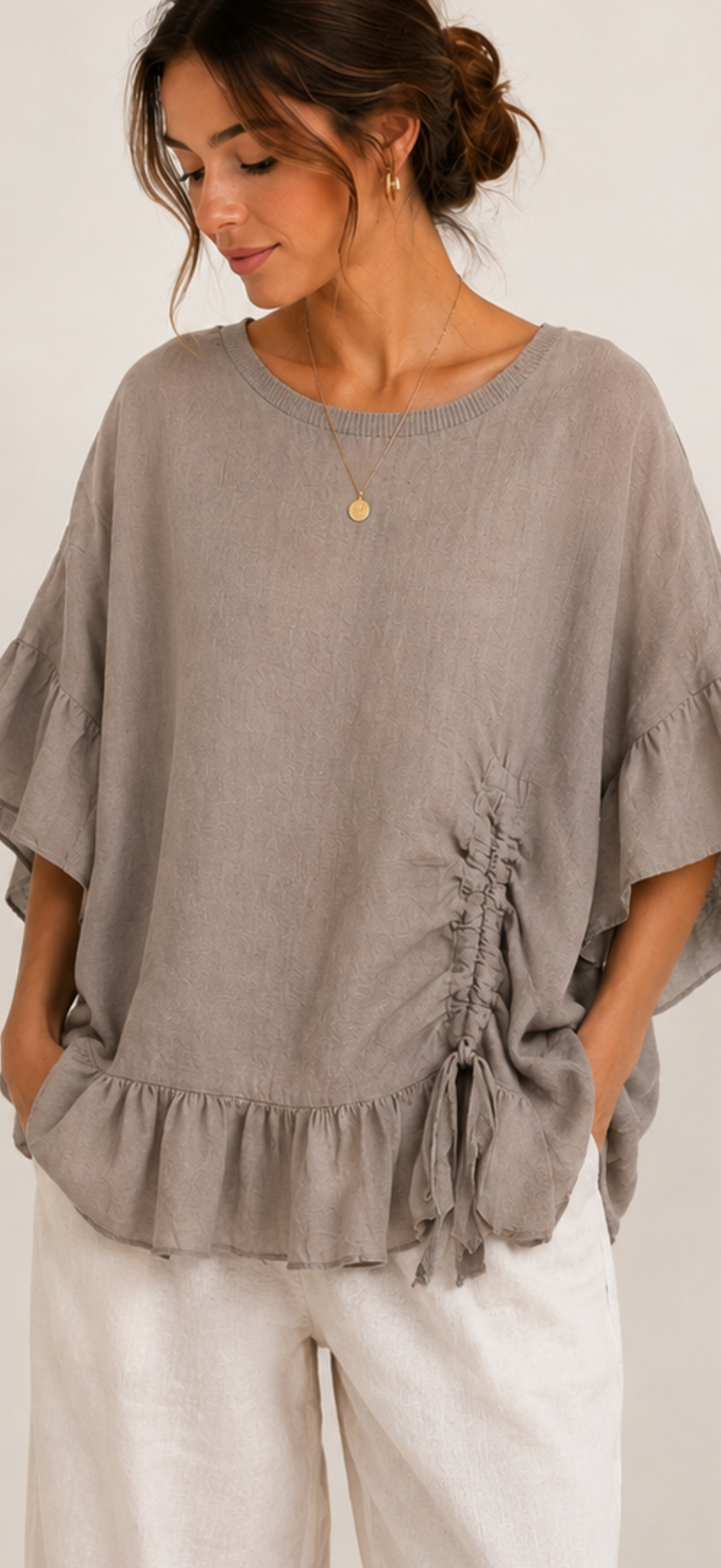 The Regan frilled top
