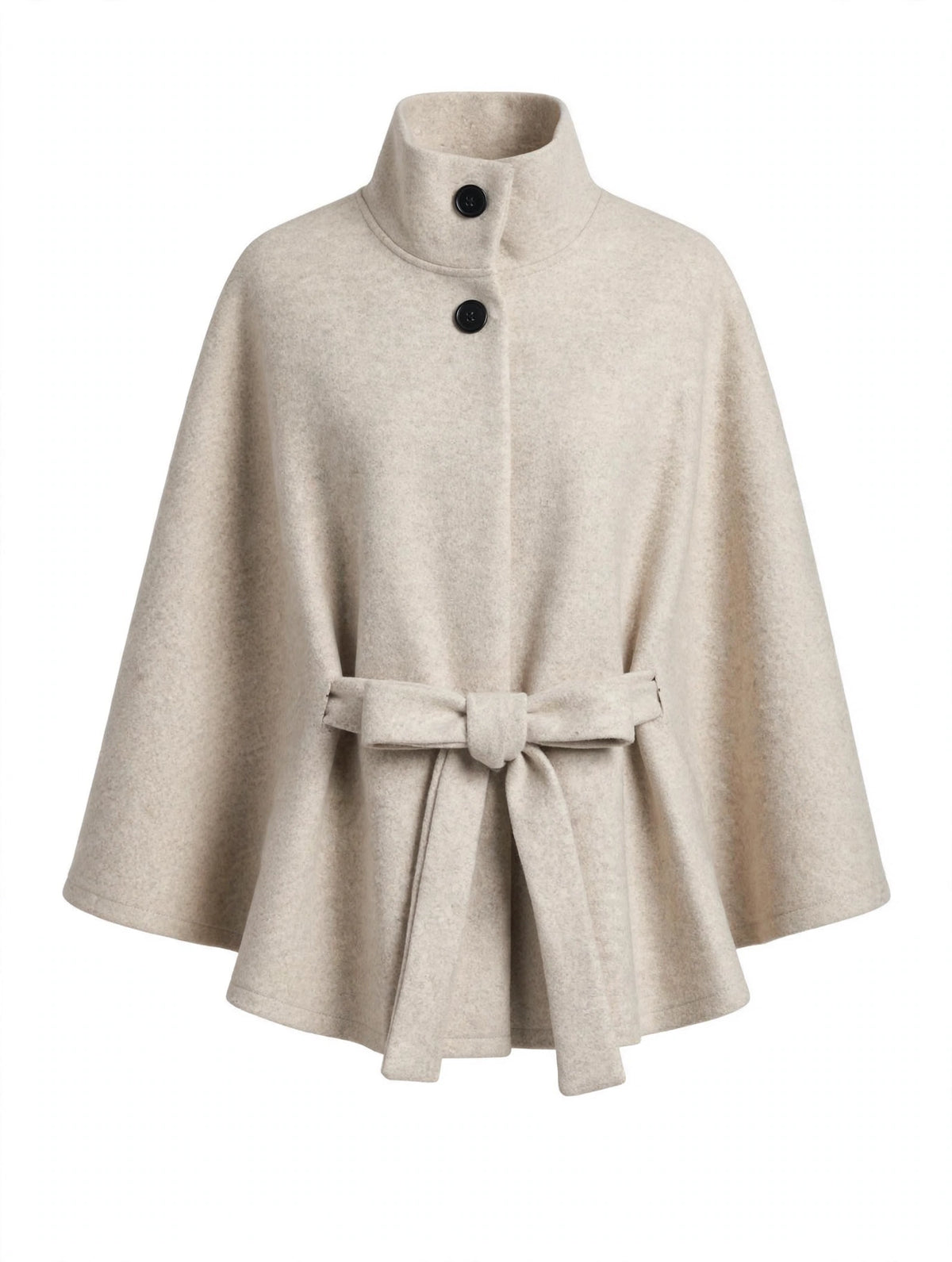 Kensington Tweed-Effect Bow Cape with Action Sleeves