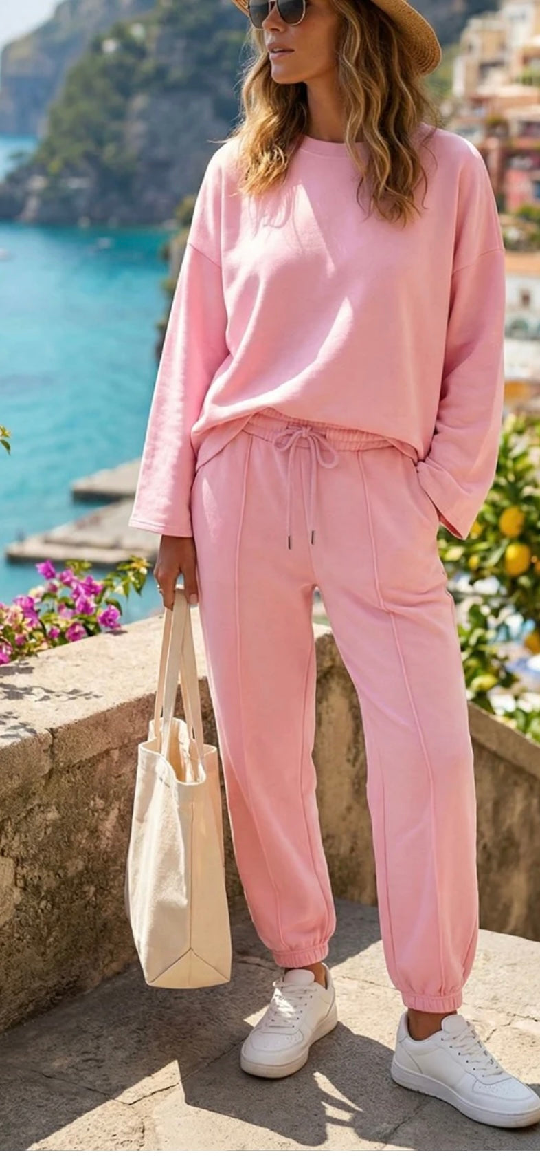 Fleece Lined Coordinated Suit - Carrot Bottom Two-Piece Set