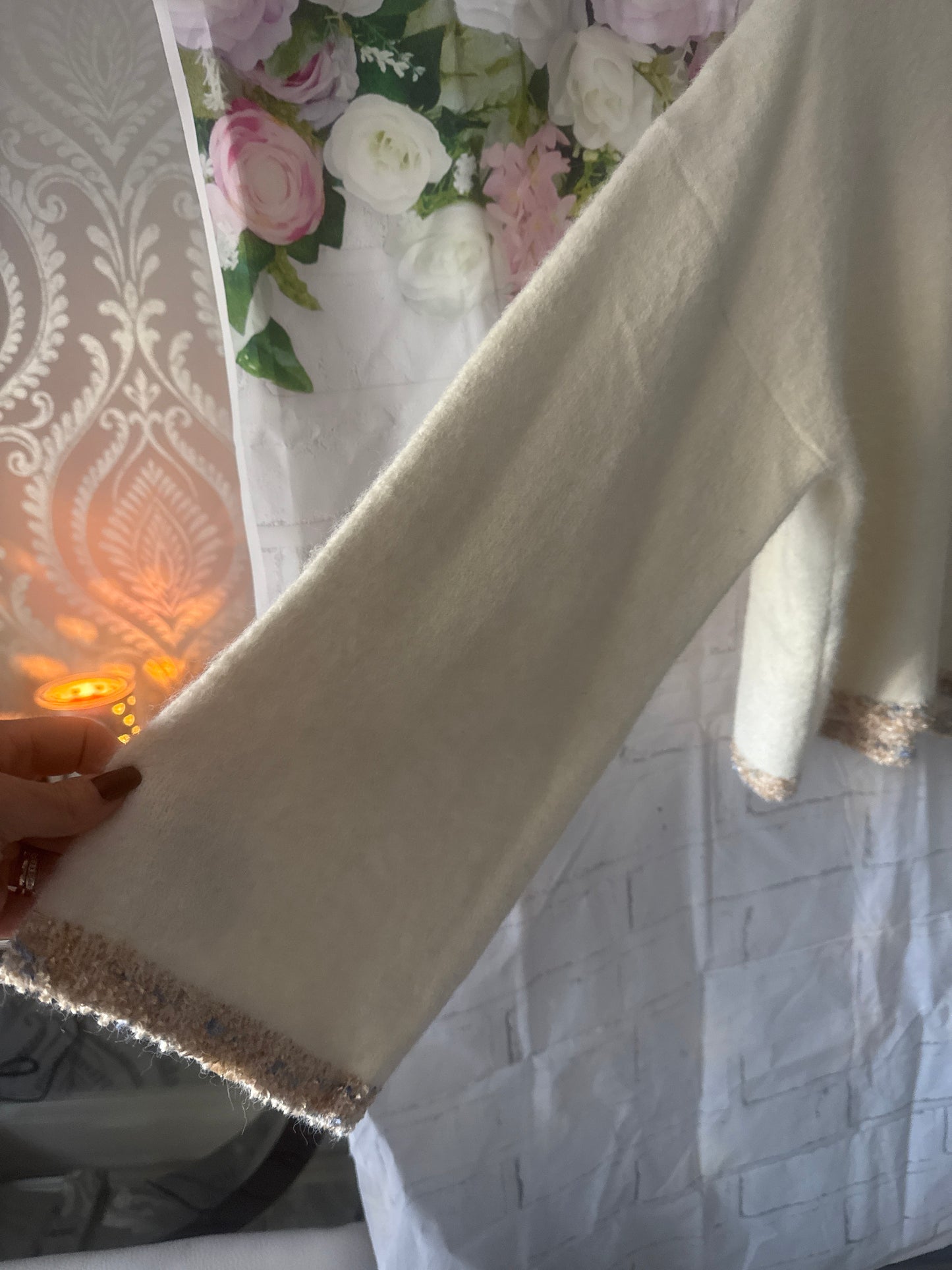 Soft knit silver detail jumper