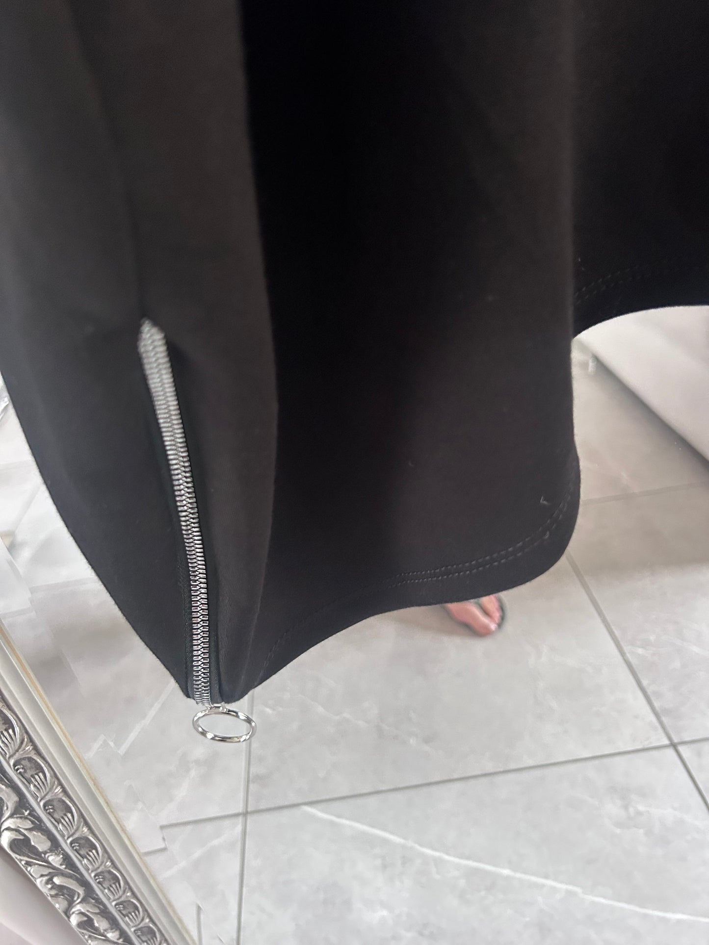 Lowan Sequin Heart Scuba Top - Festive Asymmetric Sweater