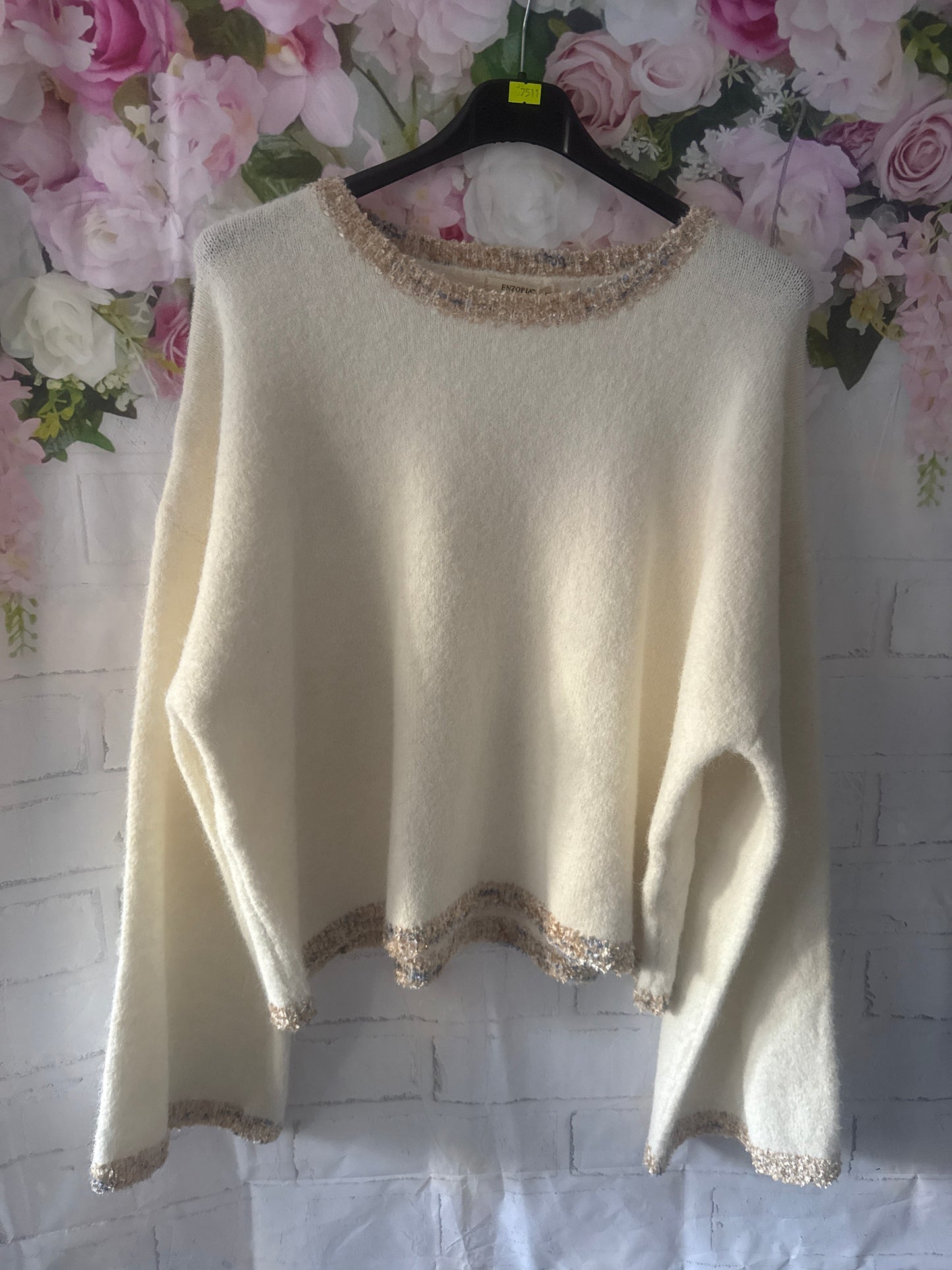 Soft knit silver detail jumper