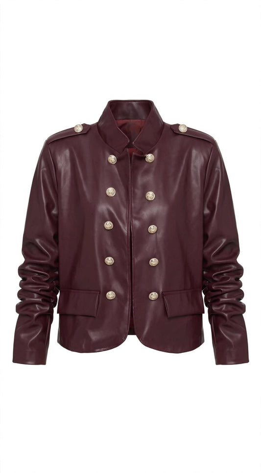 Chelsea Military leather look Blazer