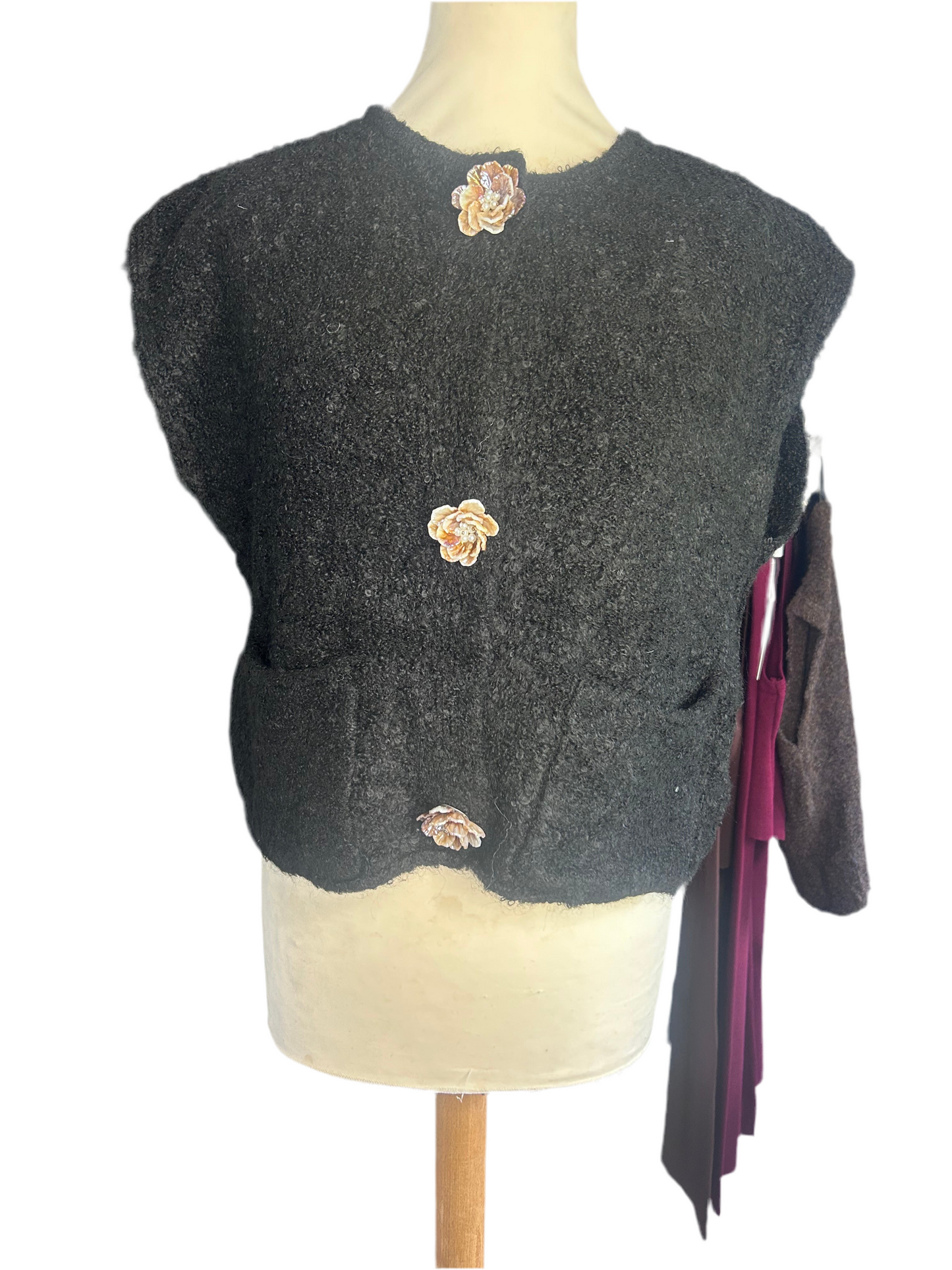 Flower button waistcoat