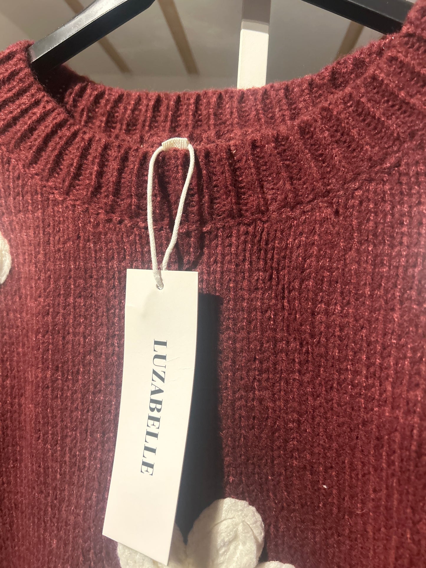 Daisy Embroidery Knitted Jumper - Luzabelle