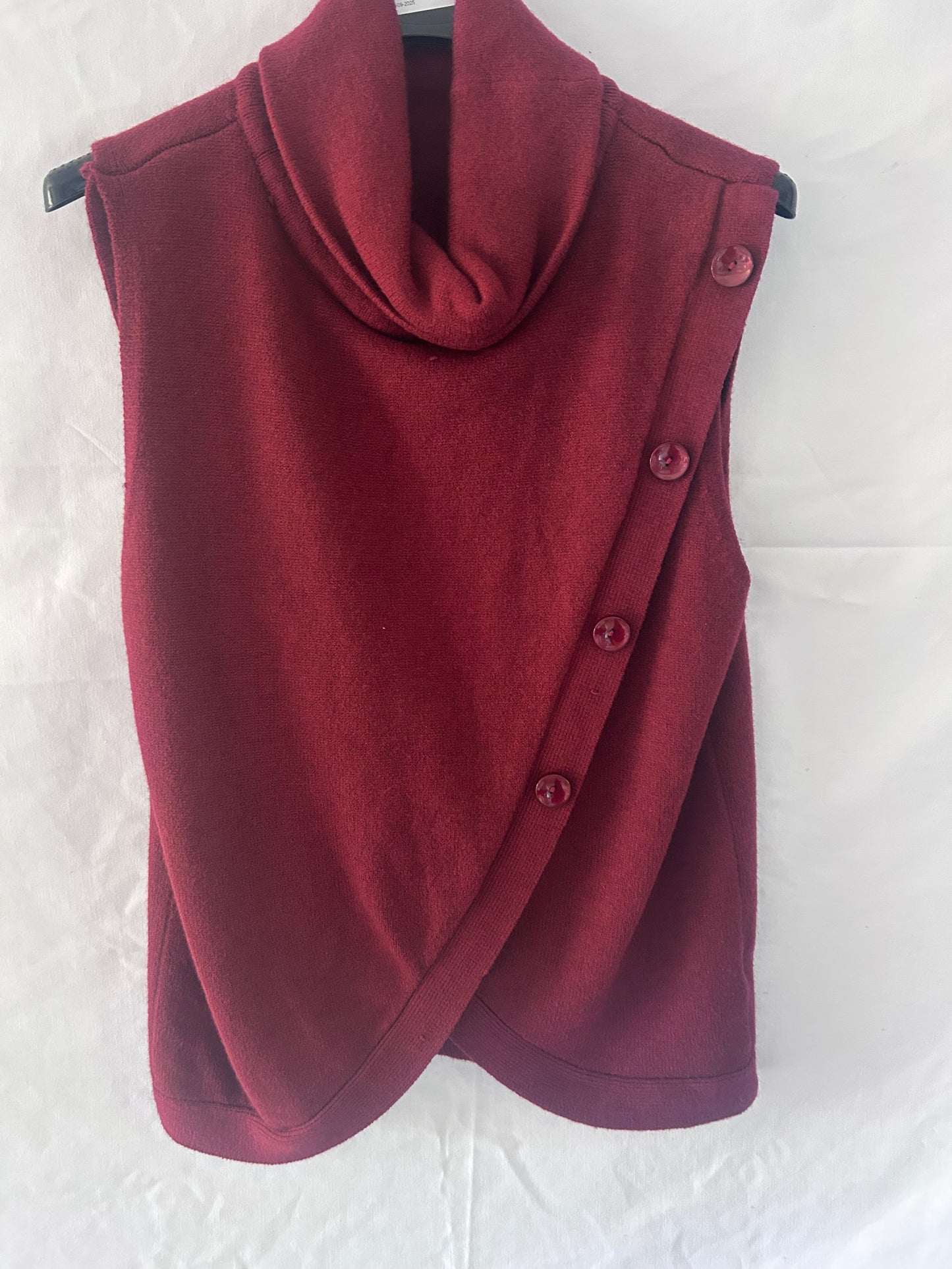 Wrapover Button Roll Neck