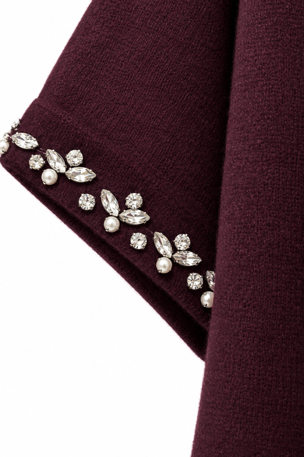 The Valentina Pearl & Diamante Cuff Batwing Knit