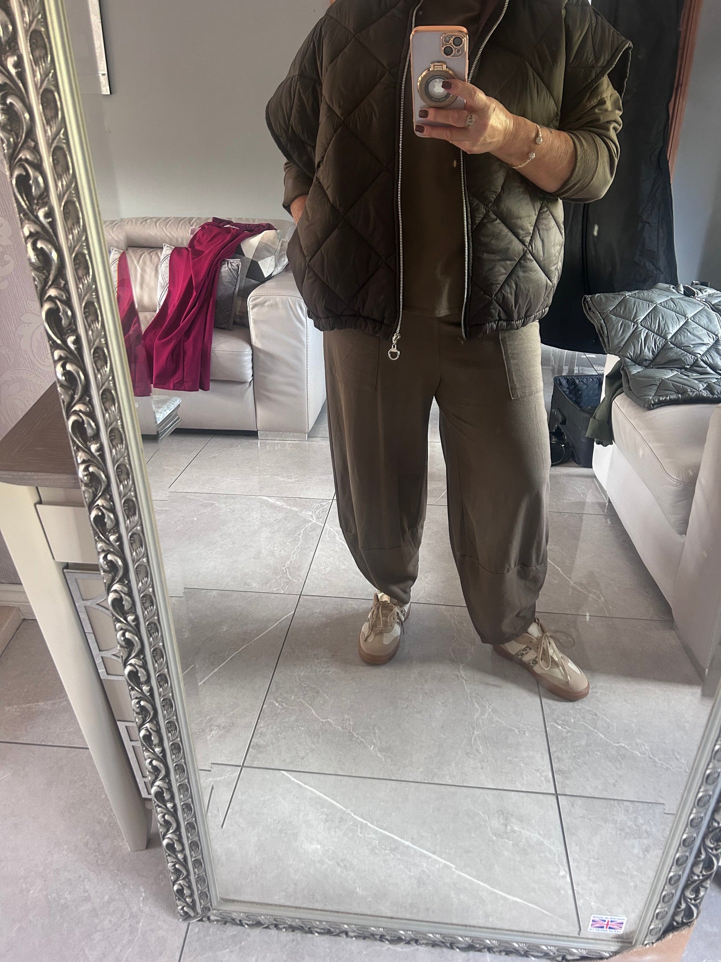 High collar quilted Gilet