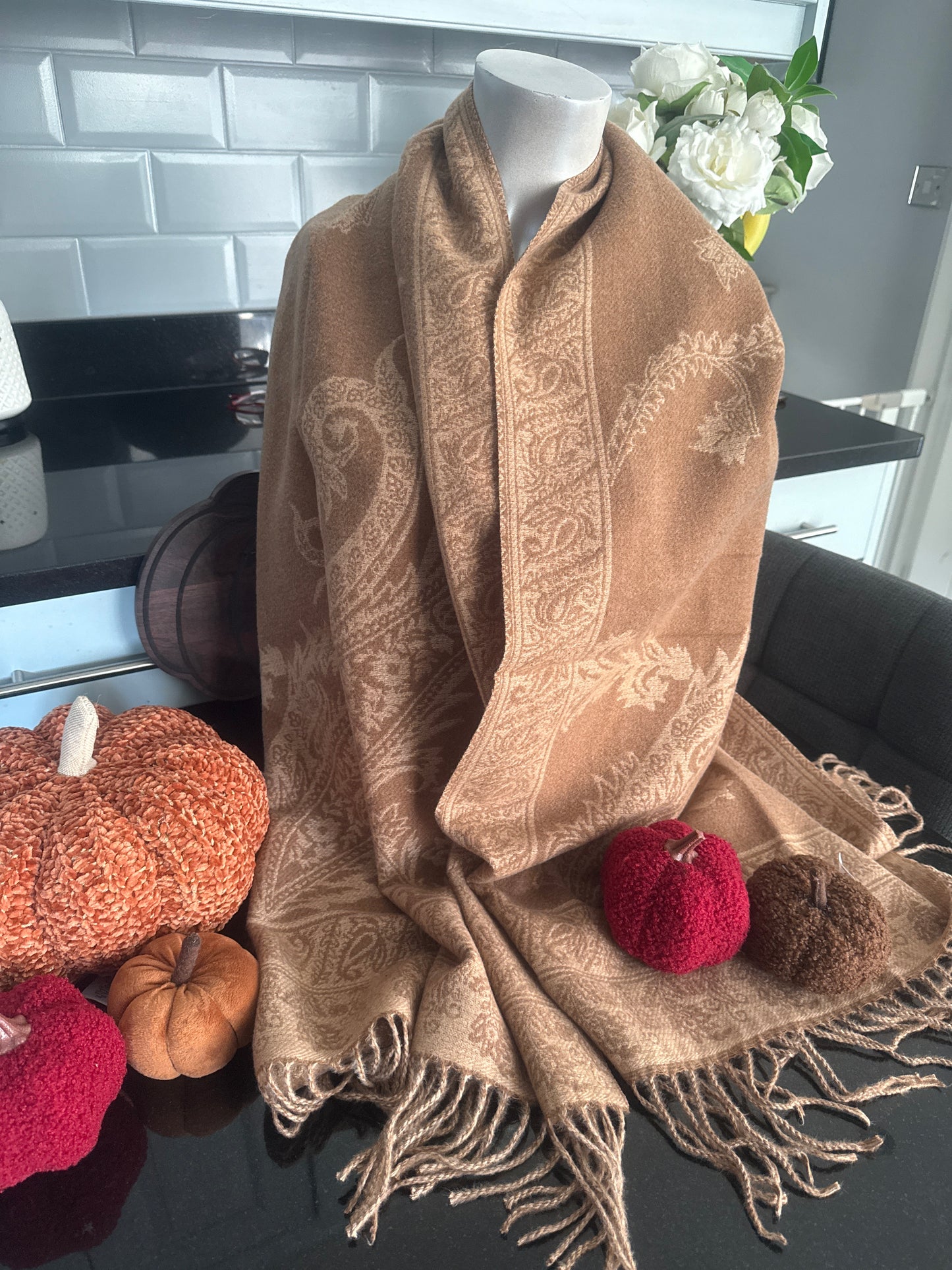 Paisley print scarf