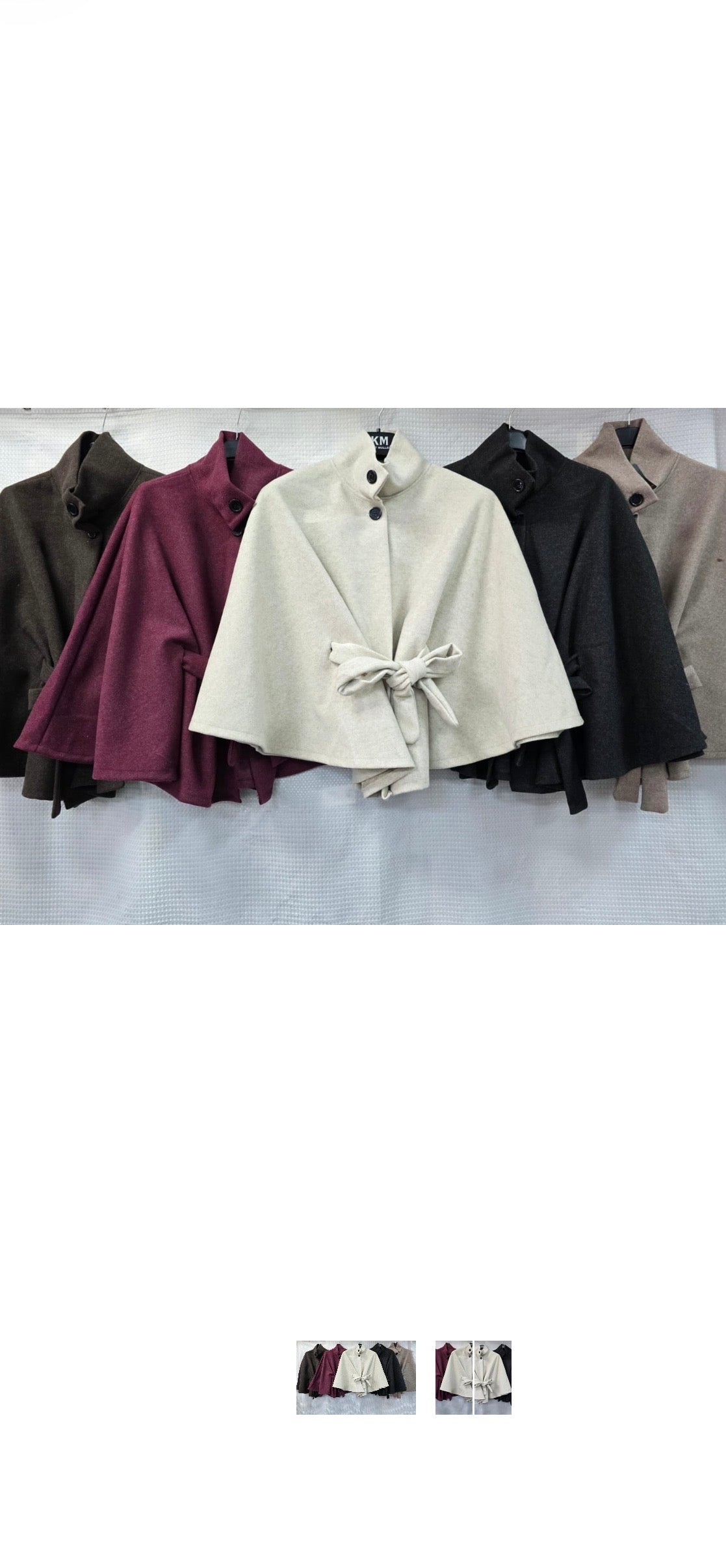 Kensington Tweed-Effect Bow Cape with Action Sleeves