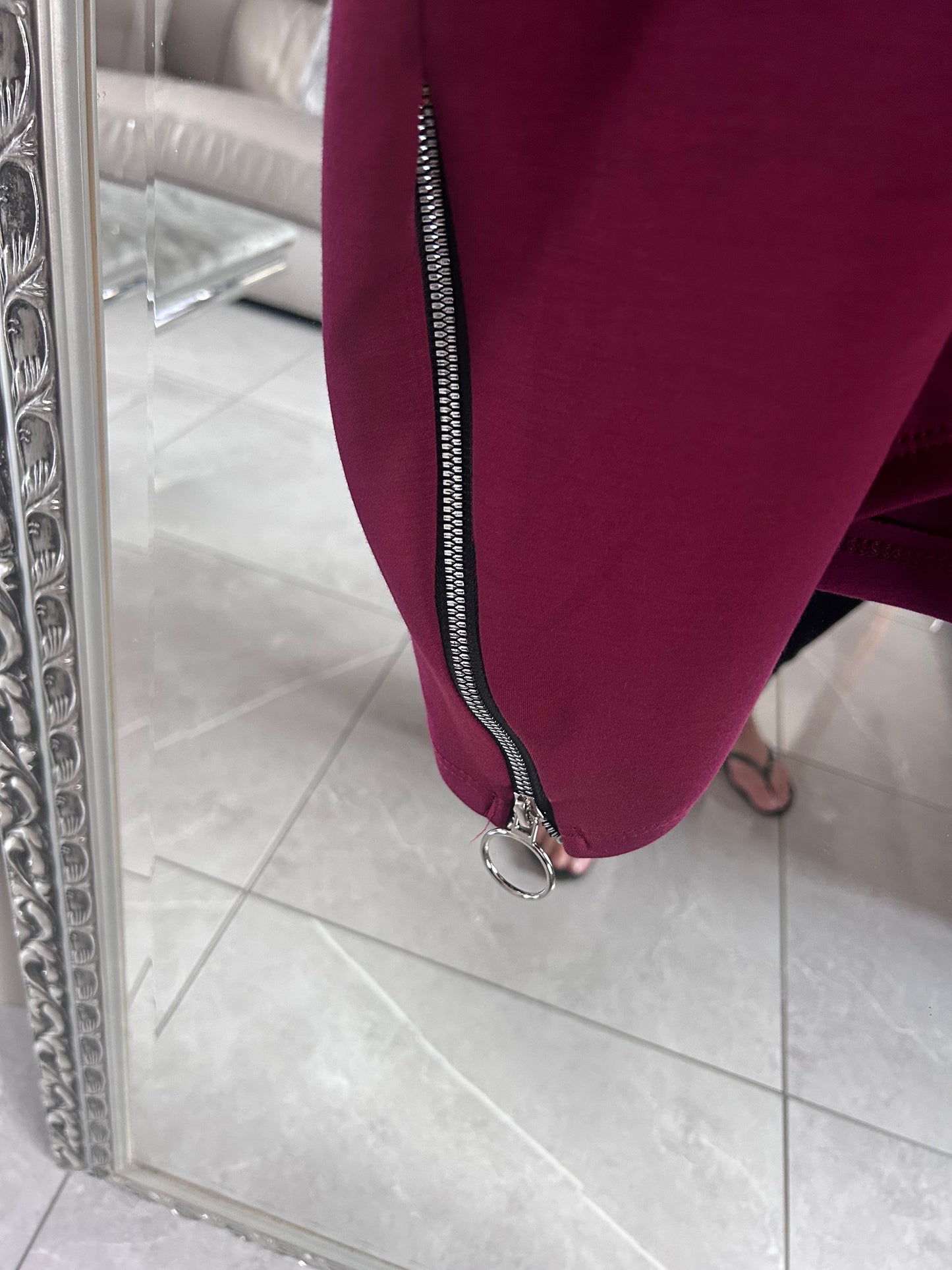 Lowan Sequin Heart Scuba Top - Festive Asymmetric Sweater