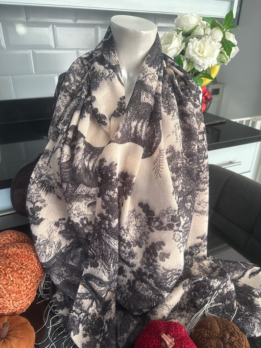 Printed animal scarf
