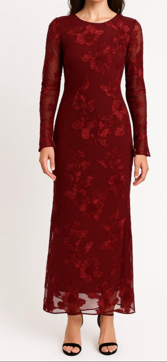 Long Sleeve Mesh Dress