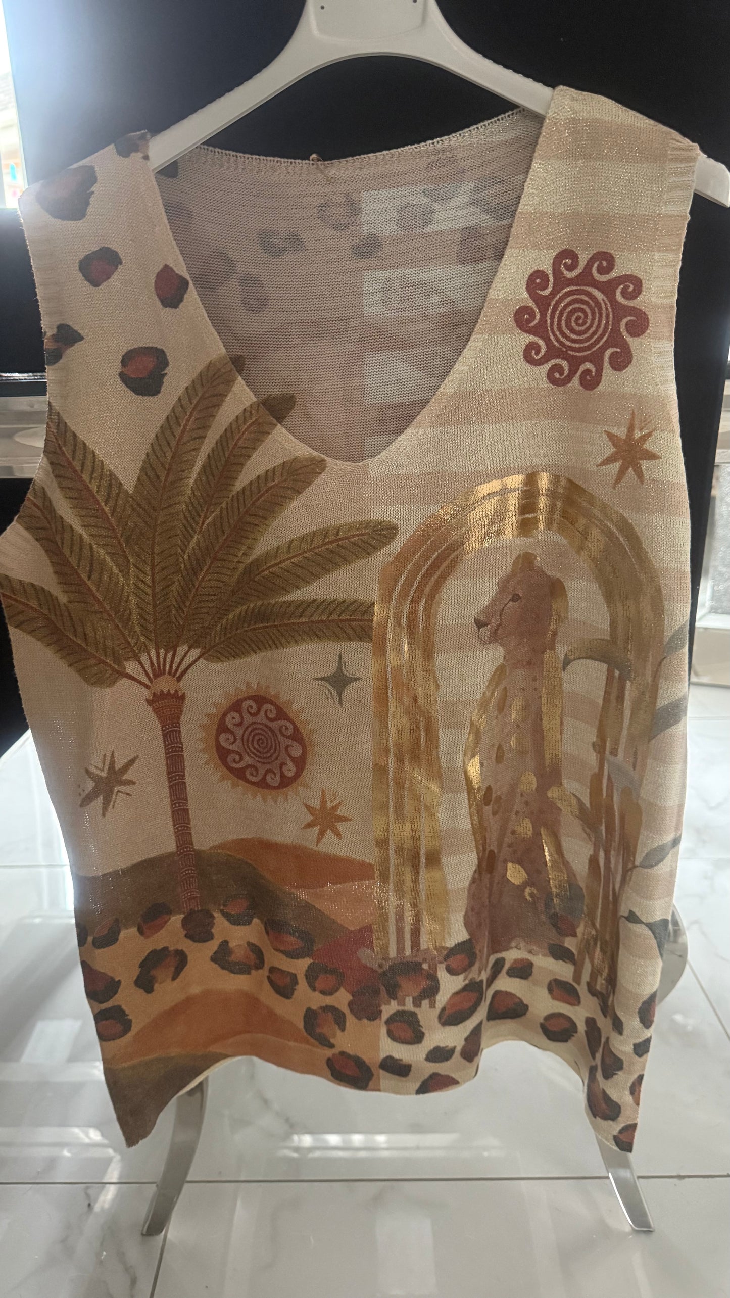 Animal print vest top