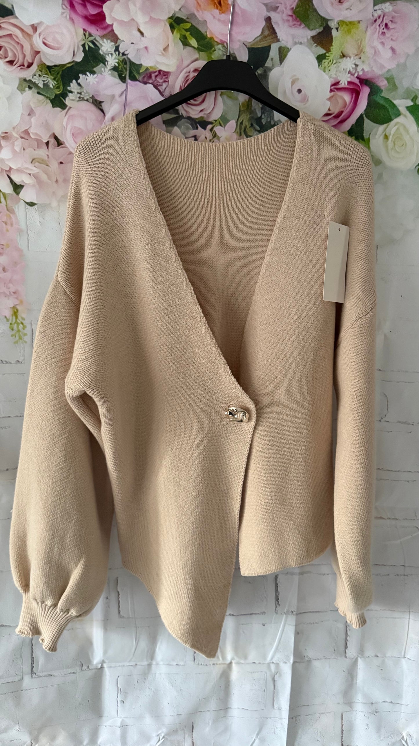 Gold Button Knitted Cardigan