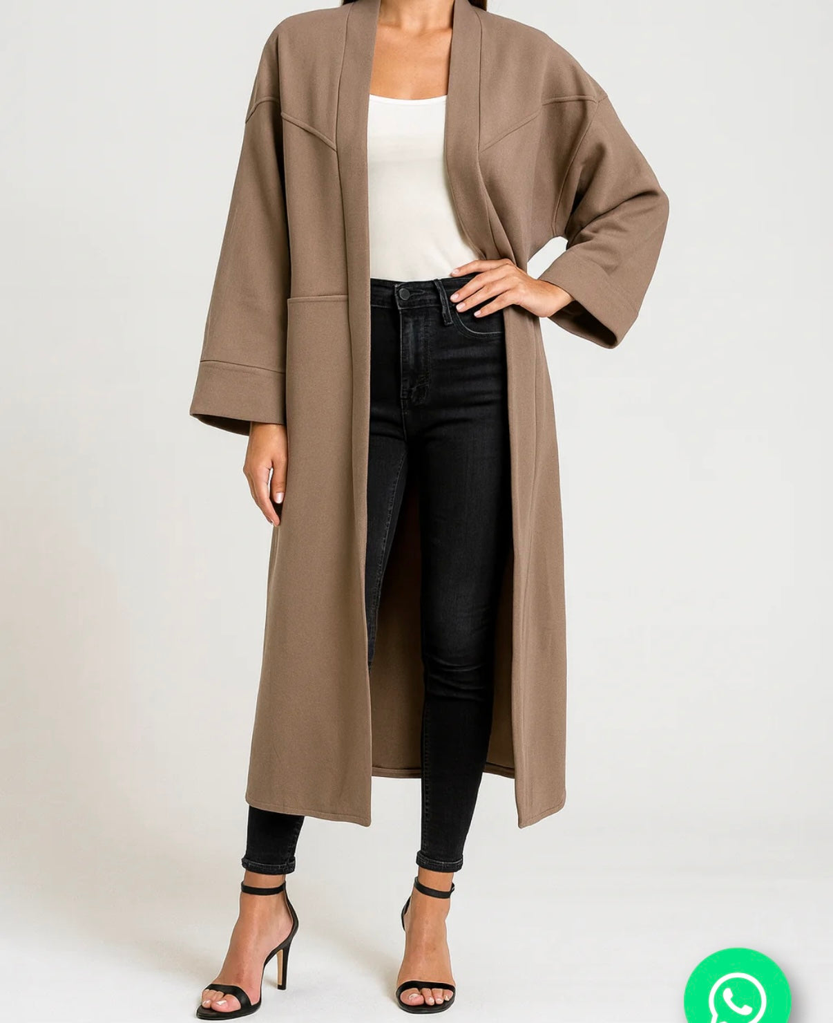 Two Pocket Batwing Coat