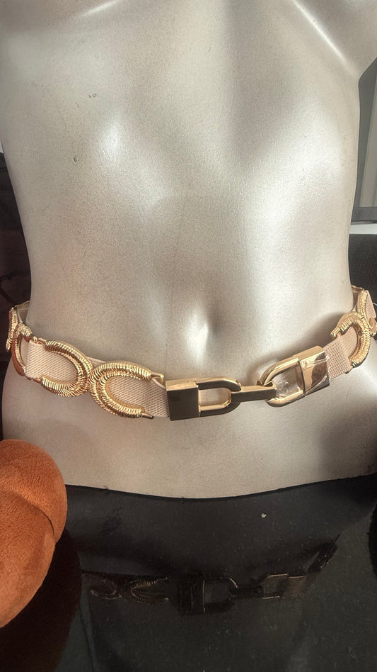 Gold stretch belt