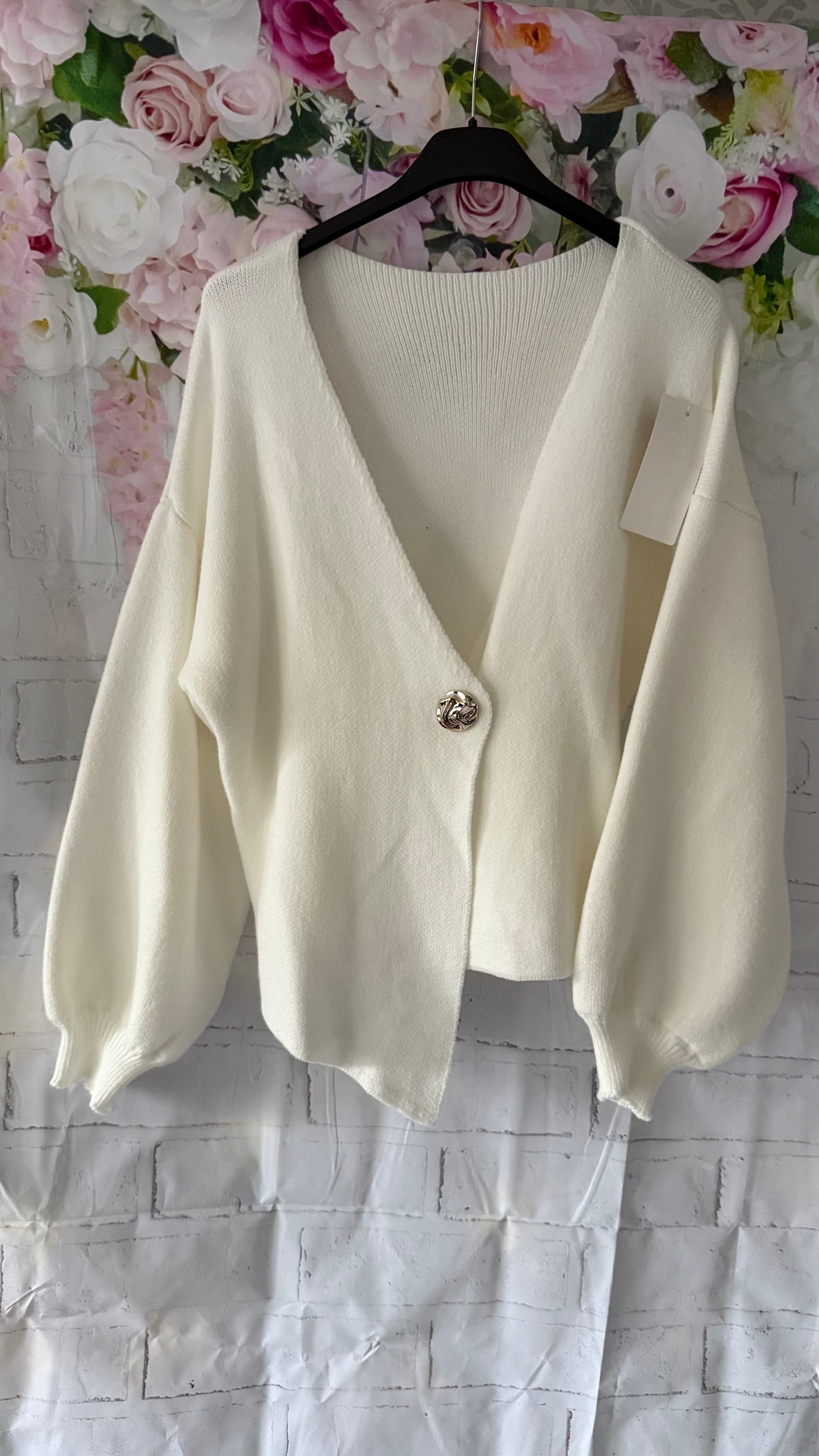 Gold Button Knitted Cardigan