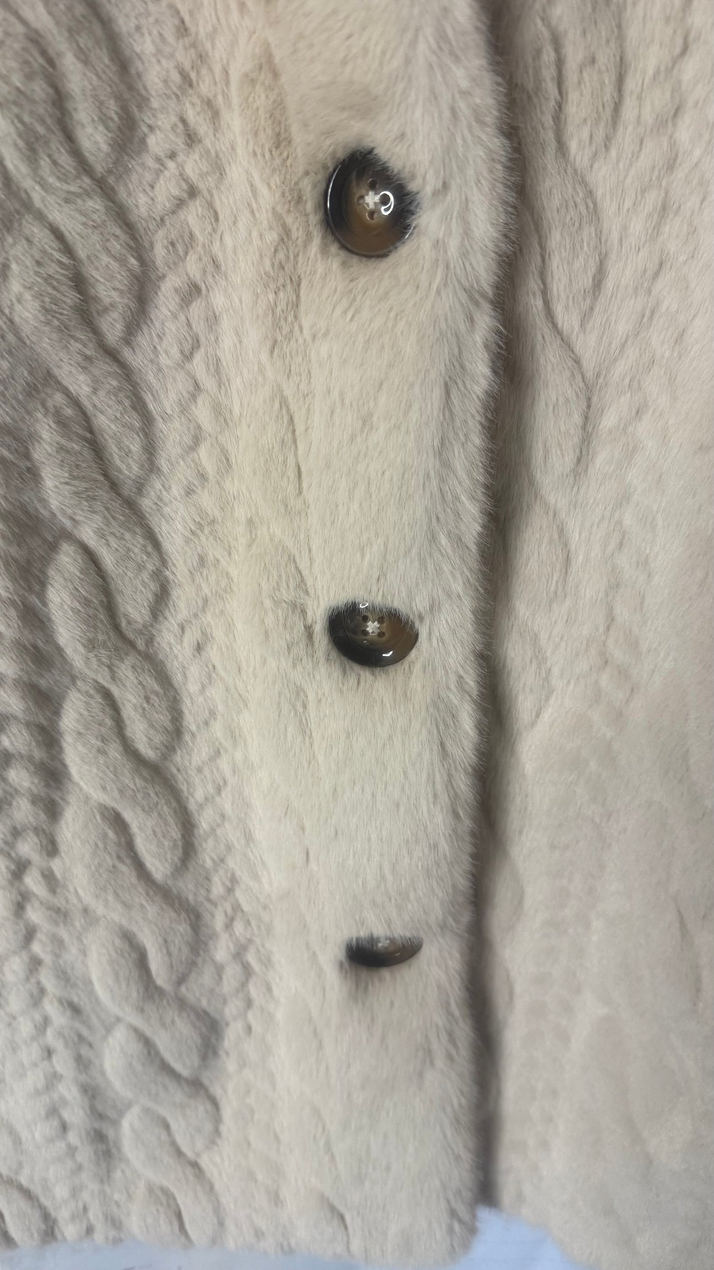 Fur like cable pattern  jacket