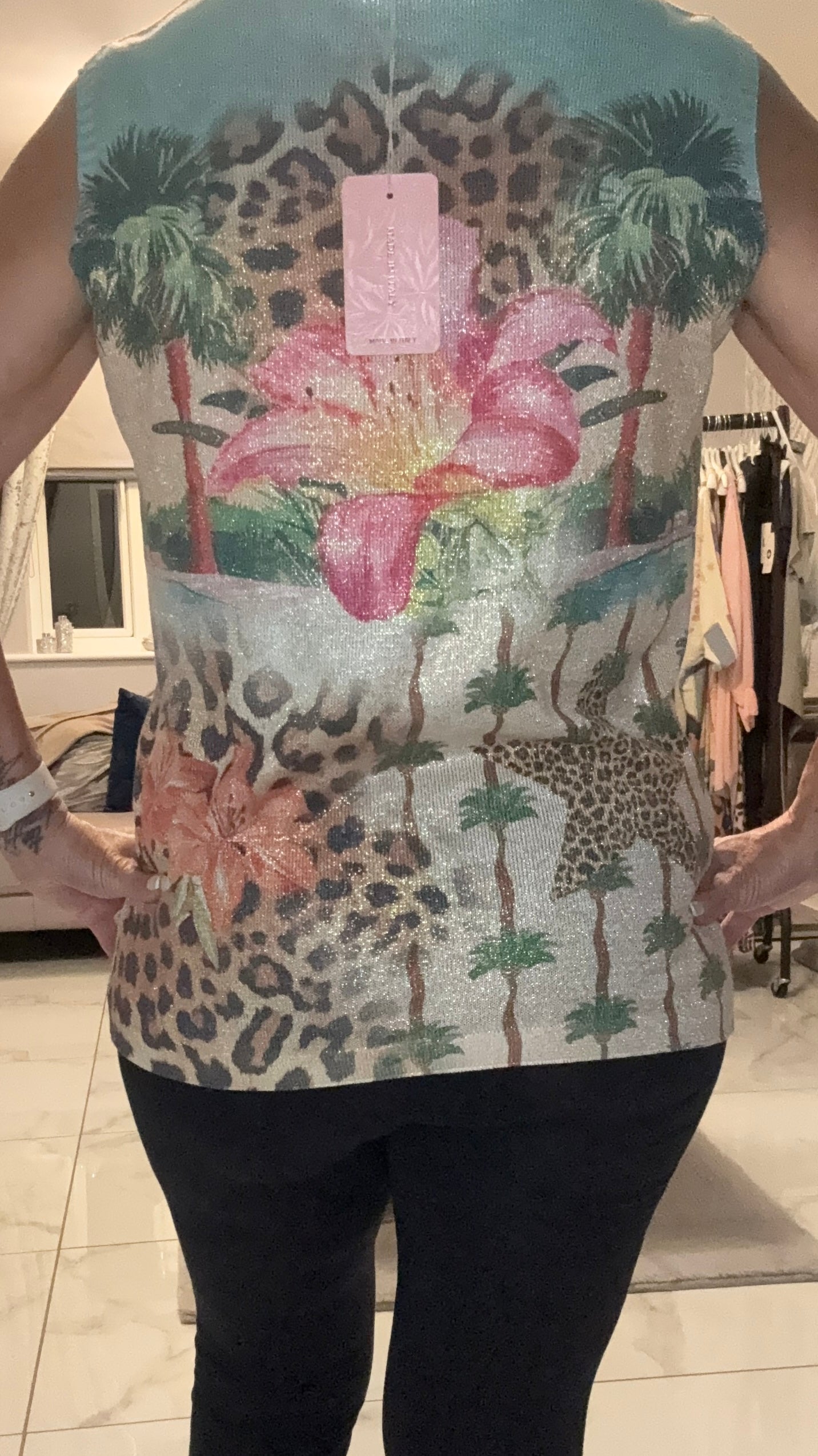 Animal print Star vest top