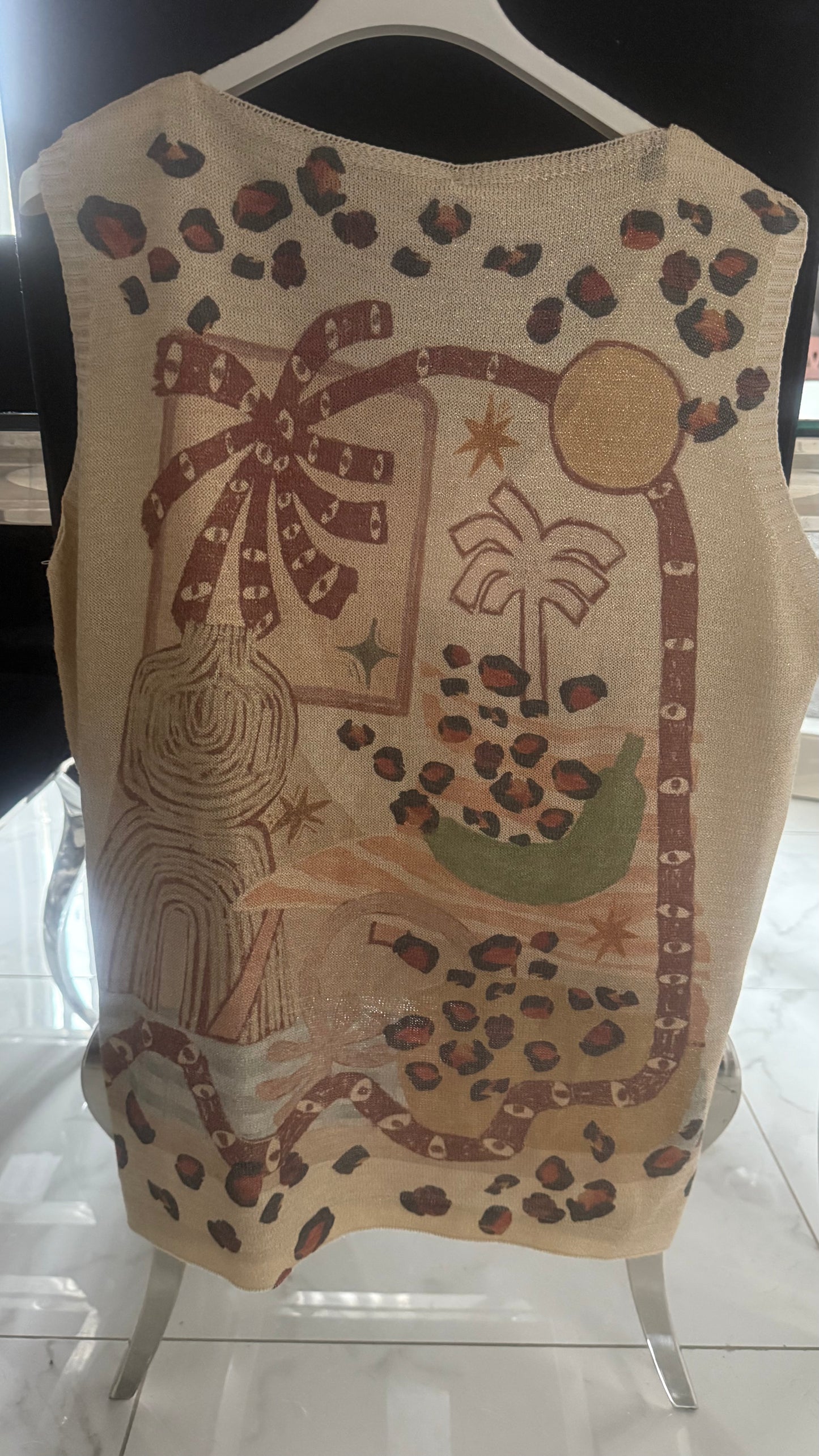 Animal print vest top