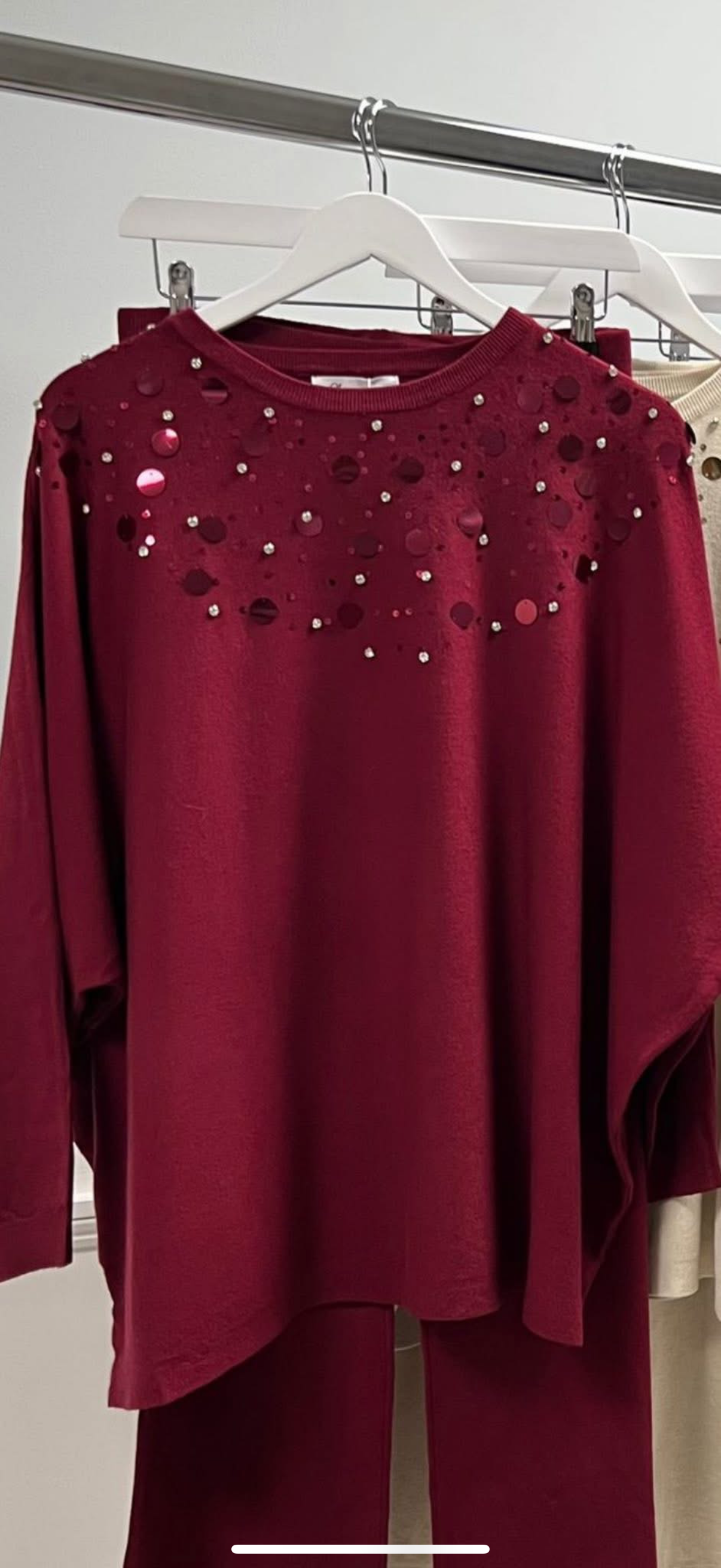 Embellished diamonte suit