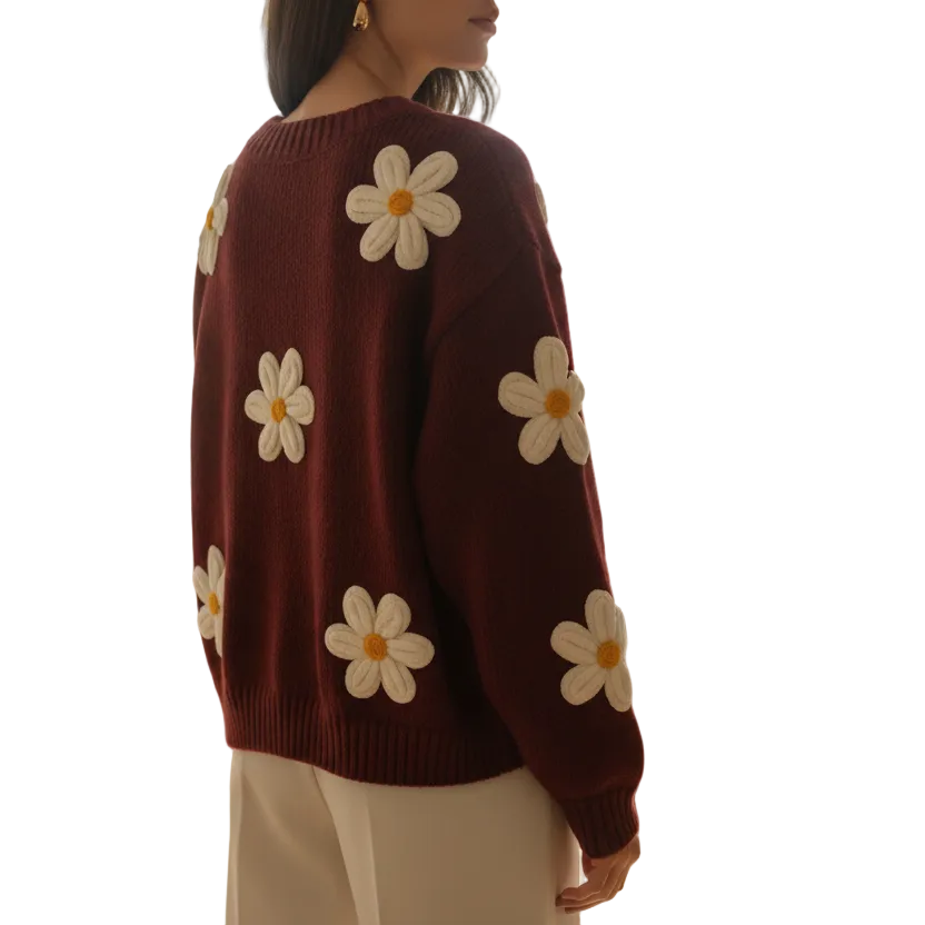 Daisy Embroidery Jumper Faceless Editorial